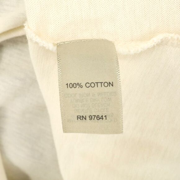 J Jill Top Womens Medium Ivory Cotton Knit Pleated Front Blouse Pullover Career - Picture 11 of 13